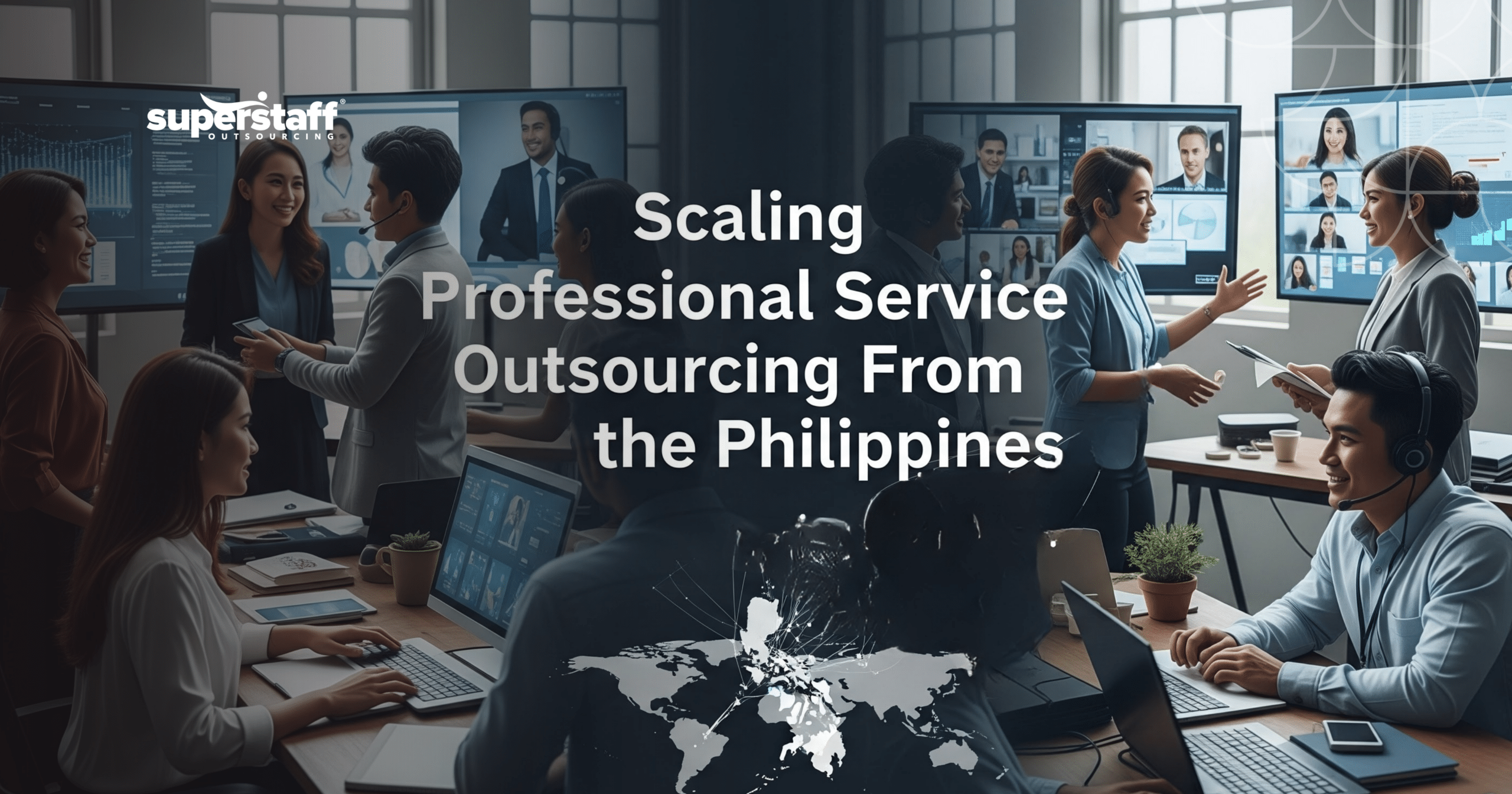 Professionals delivering professional service outsourcing for global businesses