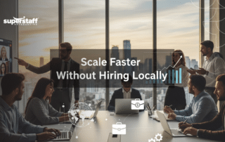 Team delivering business outsourcing services to support company growth