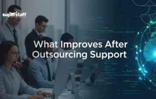 Technical support team in the Philippines providing outsourced IT support and improving customer service performance