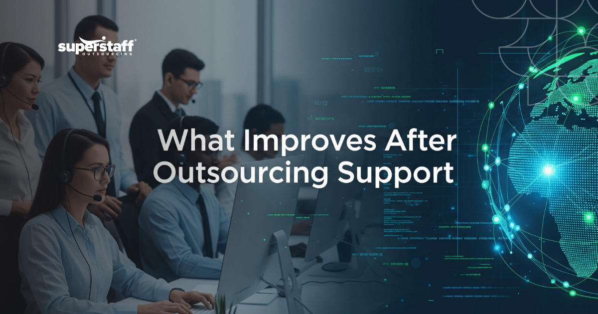 Technical support team in the Philippines providing outsourced IT support and improving customer service performance