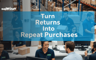 E-commerce team handling returns management services for customer refunds and retention