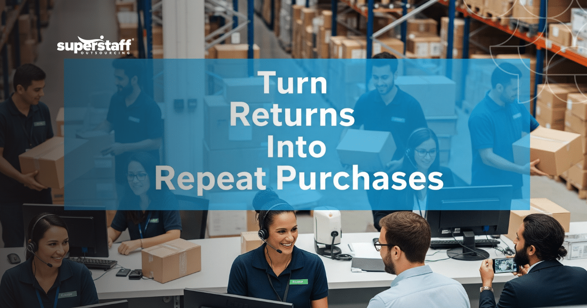 E-commerce team handling returns management services for customer refunds and retention