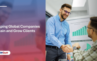 Stacked hands and text Why Customer Success is the New Growth Engine highlight customer success services.