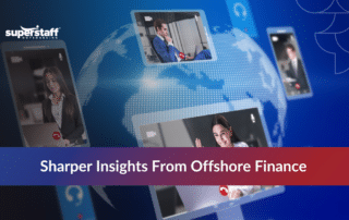 Digital globe with floating screens of professionals for expert financial analysis outsourcing.