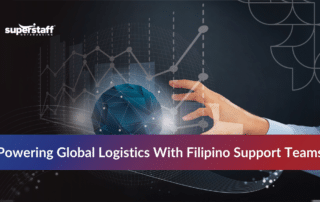 A global map with cargo and transport icons, illustrating the reach of logistics outsourcing services.