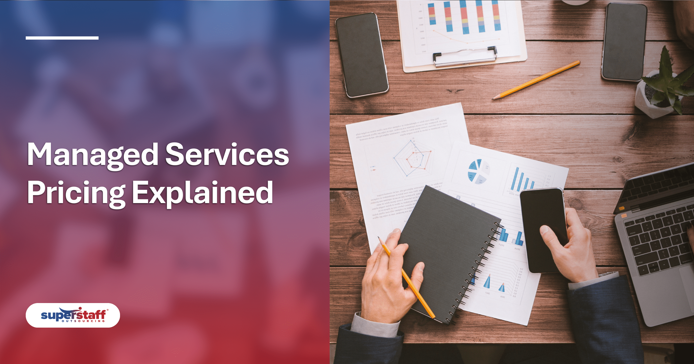 A detailed cost breakdown on a clipboard, providing a clear look at competitive managed services pricing.