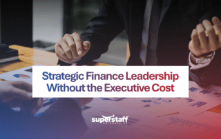 Finance team reviewing outsourced CFO service strategy for business planning