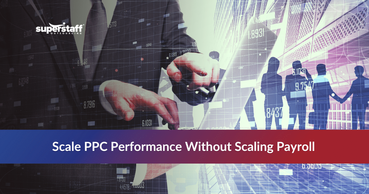 Marketing team managing white label PPC outsourcing campaigns for clients