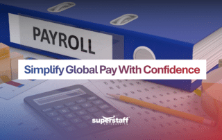 Hands counting cash and a calculator, showcasing the benefits of outsourced payroll for simplifying operations.