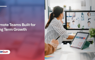 Dedicated remote team collaborating virtually to support long-term business growth and scalable operations