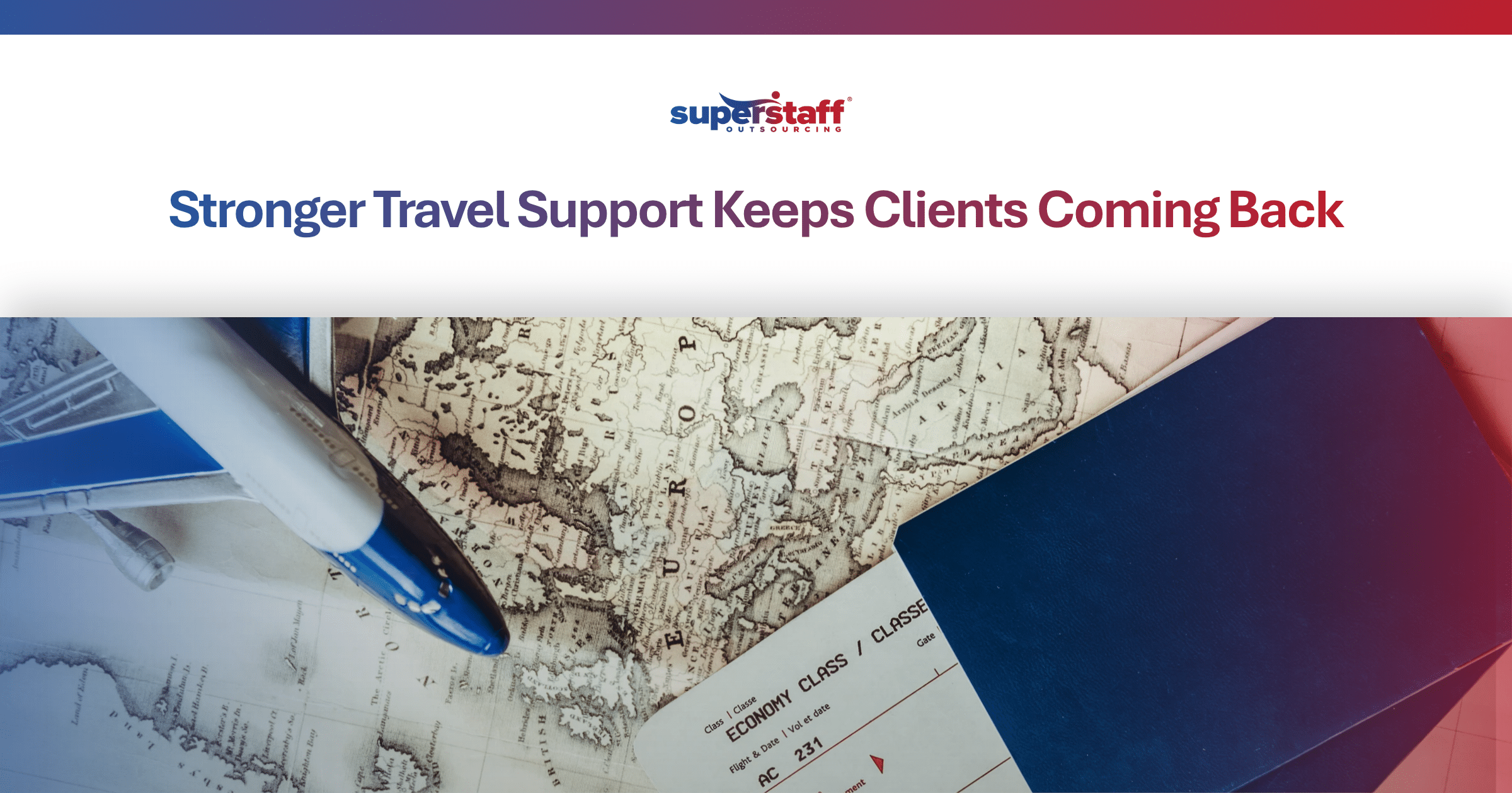 A support agent with a headset assists a client, demonstrating professional travel agency support services.