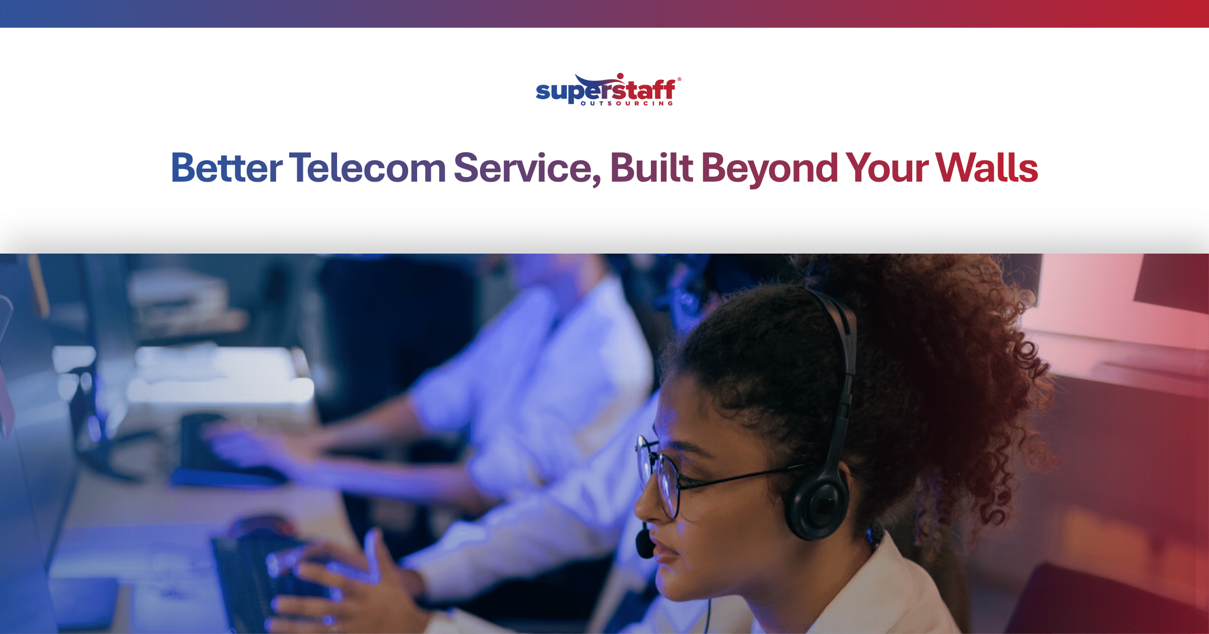 Telecom BPO services team in the Philippines providing customer and technical support