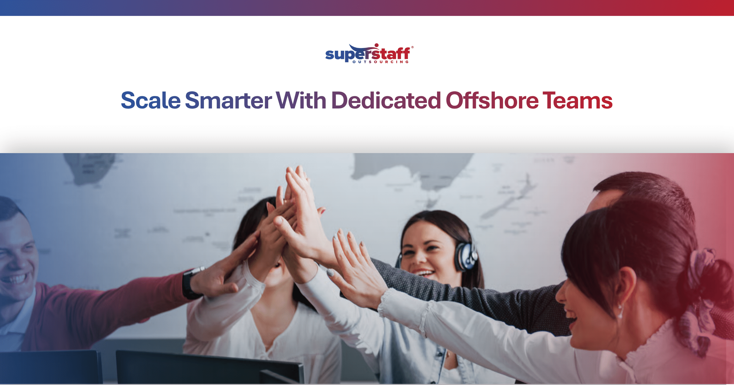 A diverse team celebrating with a high-five, sharing essential offshore outsourcing tips for small business.
