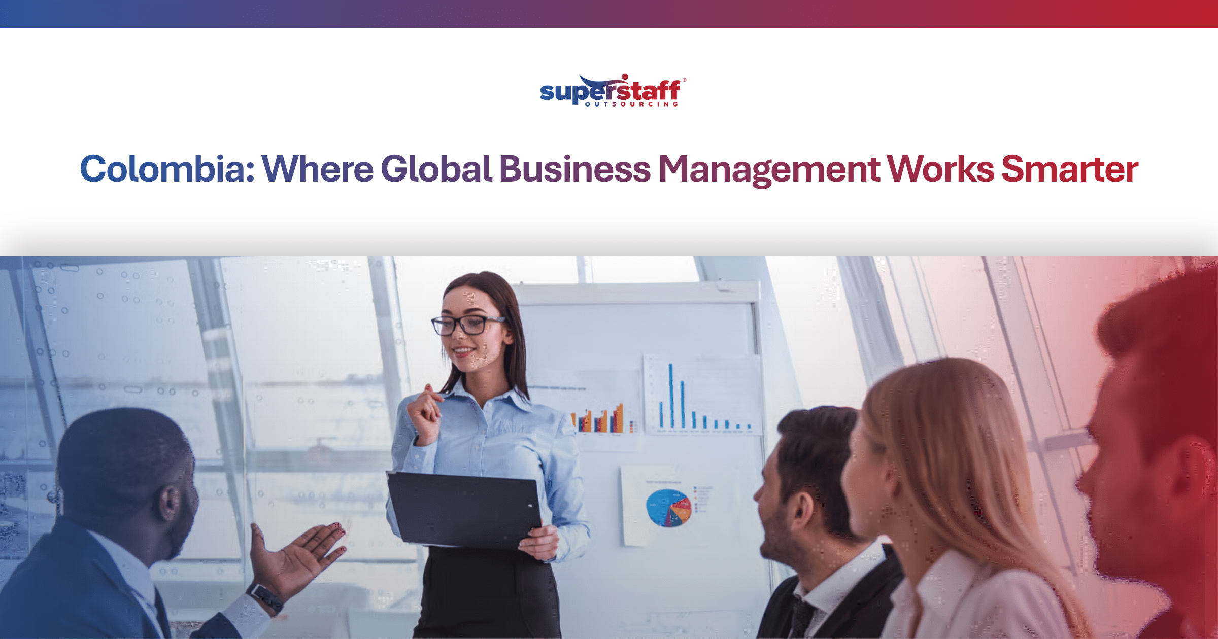 Business professionals collaborating on global business management strategies in Colombia