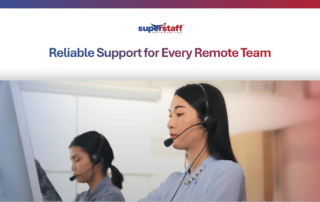IT support specialist providing help desk outsource services for remote employees through virtual technical assistance