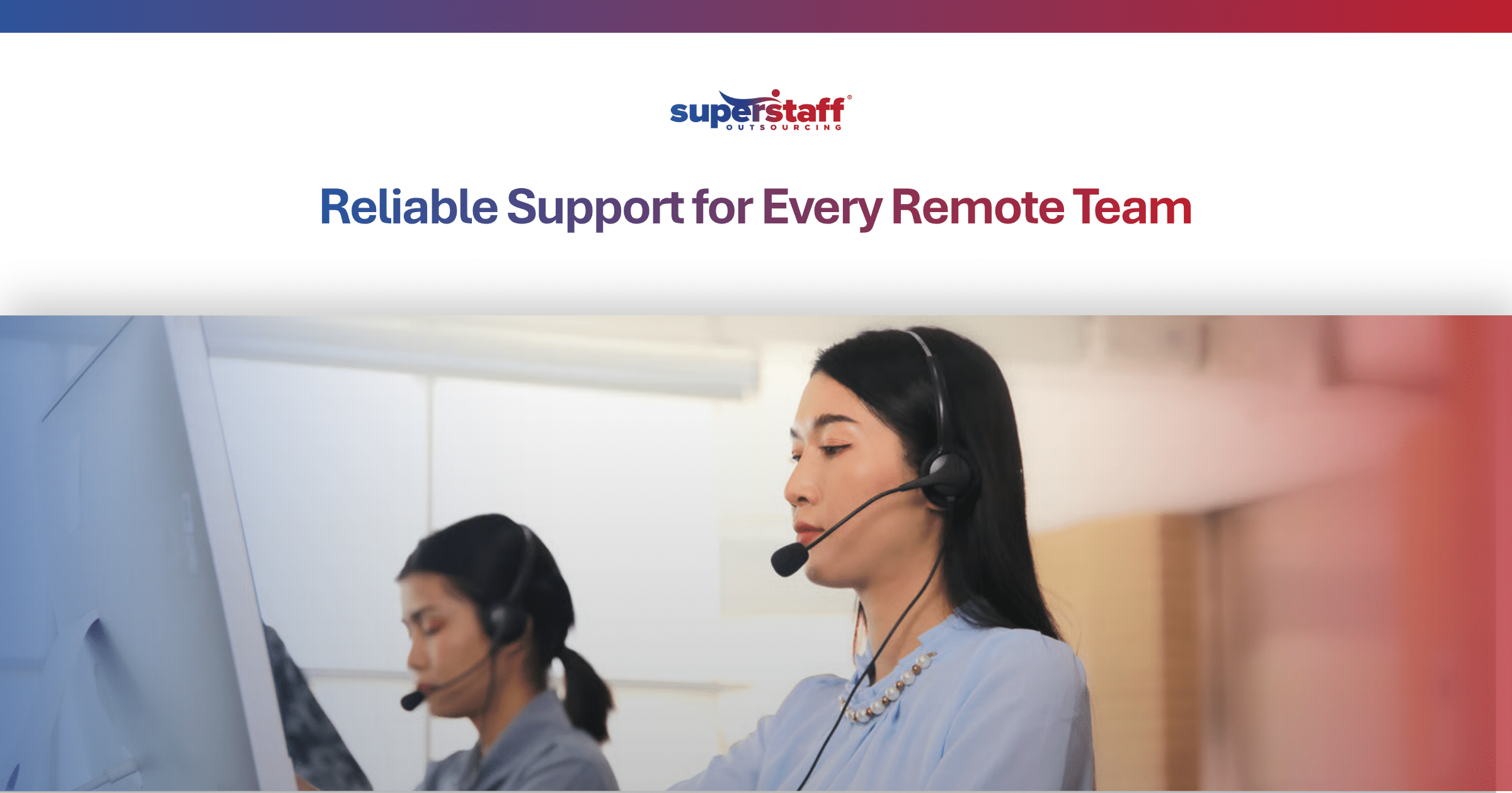 IT support specialist providing help desk outsource services for remote employees through virtual technical assistance