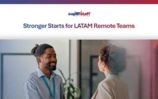 Business leaders onboarding LATAM teams through virtual training and collaboration to support successful remote workforce integration