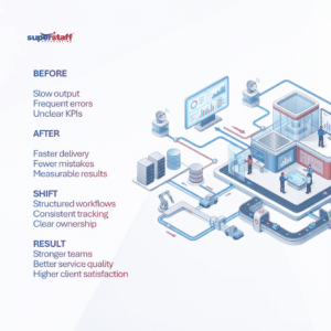 Before-and-After Metrics of Process Optimization in Colombia’s BPO Teams (1) Process Optimization Colombia BPO