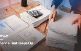 Finance team using outsource bookkeeping and accounting services to manage financial records and improve business efficiency
