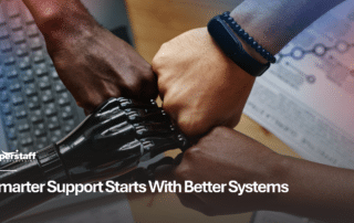 Customer support team using AI-powered BPO services to improve response times, efficiency, and customer experience