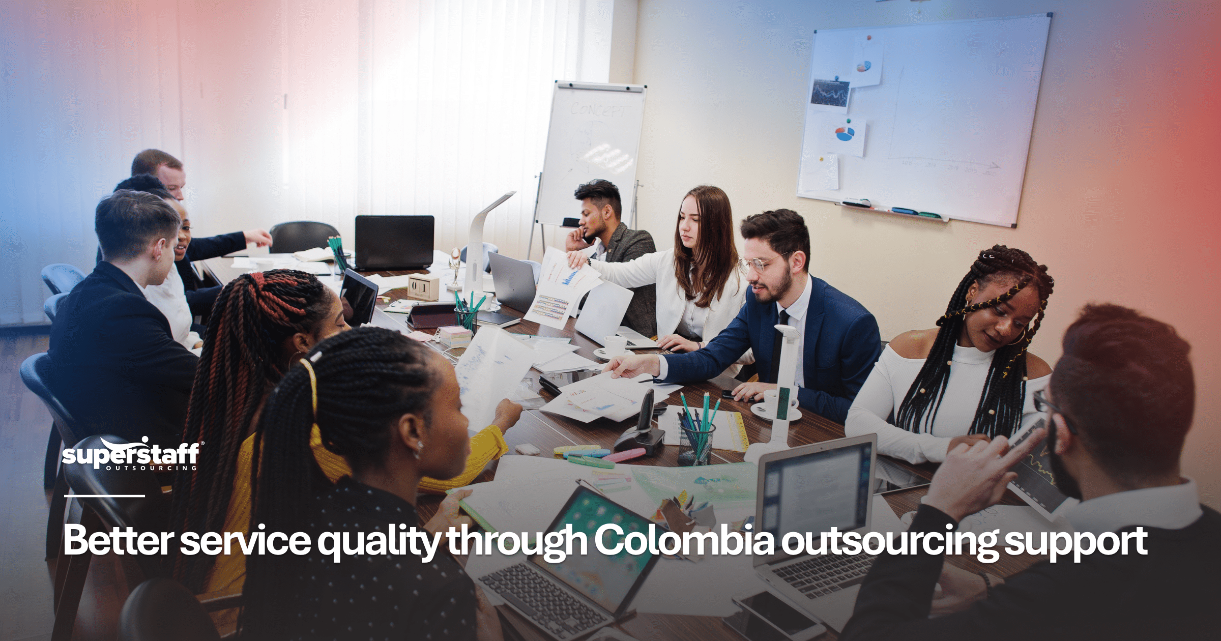 Customer service QA team in Colombia reviewing support interactions to improve quality, consistency, and customer experience
