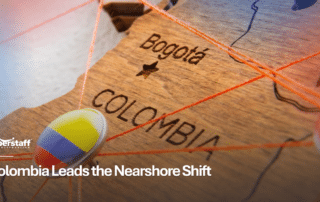 Colombia outsourcing vs offshore comparison showing nearshore and offshore business operations and service delivery models