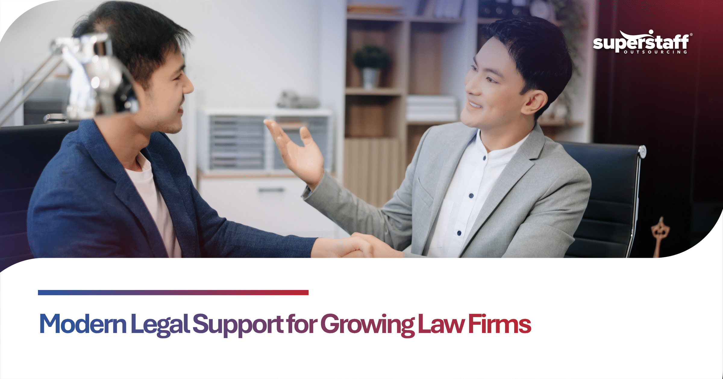 Legal professionals reviewing legal process outsourcing trends and technology solutions
